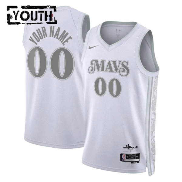 Dallas Mavericks Košarkaški dres Djeca City Edition 2024/25 Swingman Prilagođeno Bijela