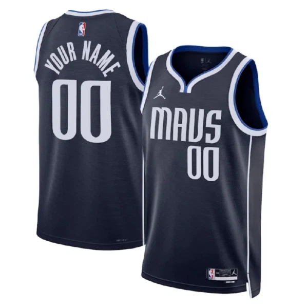 Dallas Mavericks Košarkaški dres Statement Edition Swingman Prilagođeno Crna