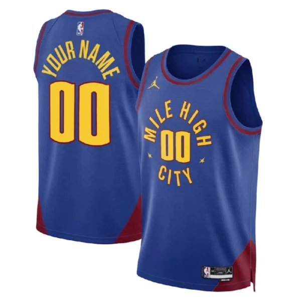 Denver Nuggets Košarkaški dres Statement Edition Swingman Prilagođeno Plava
