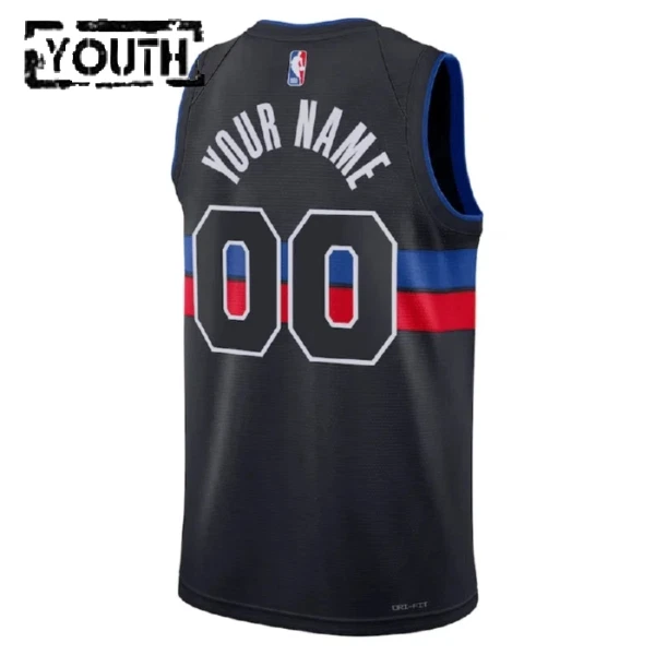 Detroit Pistons Košarkaški dres Djeca Statement Edition Swingman Prilagođeno Crna