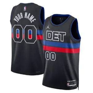 Detroit Pistons Košarkaški dres Statement Edition Swingman Prilagođeno Crna