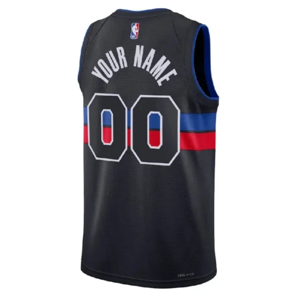 Detroit Pistons Košarkaški dres Statement Edition Swingman Prilagođeno Crna