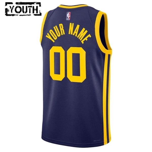 Golden State Warriors Košarkaški dres Djeca Statement Edition Swingman Prilagođeno Navy