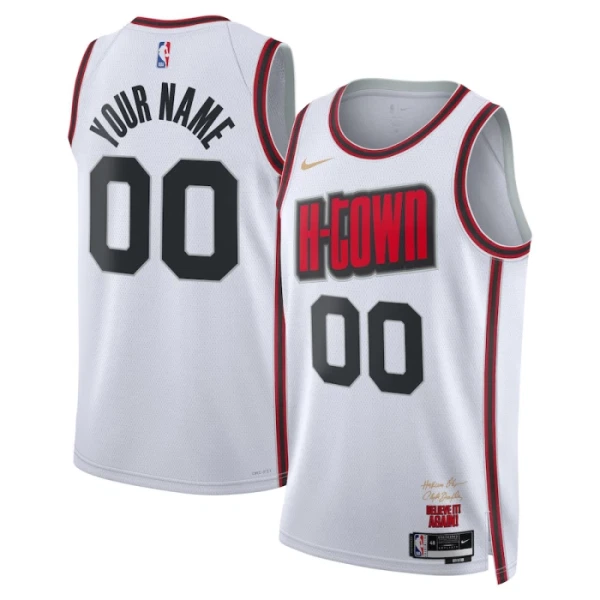 Houston Rockets Košarkaški dres City Edition 2024/25 Swingman Prilagođeno Bijela Houston Rockets Košarkaški dres City Edition 2024/25 Swingman Prilagođeno Bijela