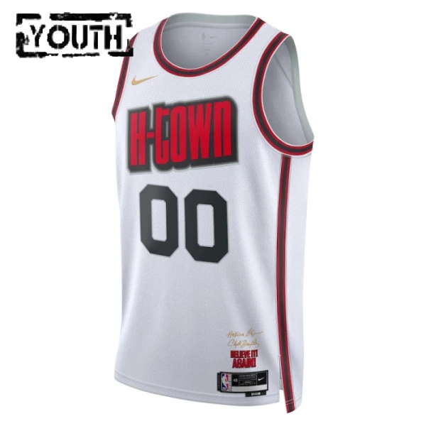 Houston Rockets Košarkaški dres Djeca City Edition 2024/25 Swingman Prilagođeno Bijela