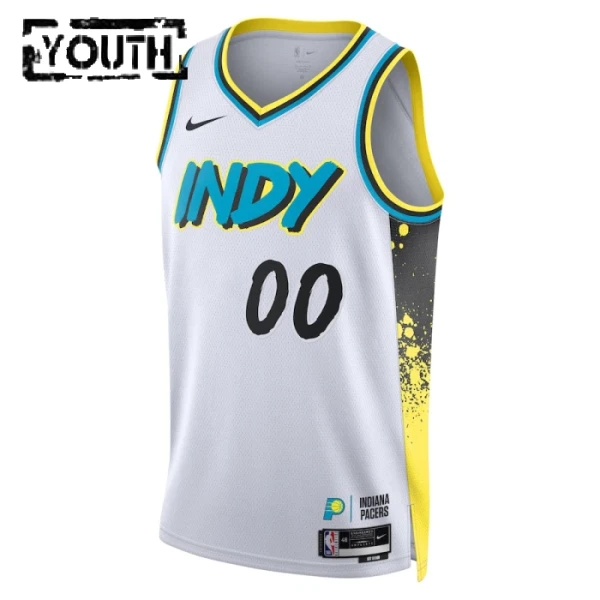 Indiana Pacers Košarkaški dres Djeca City Edition 2024/25 Swingman Prilagođeno Bijela