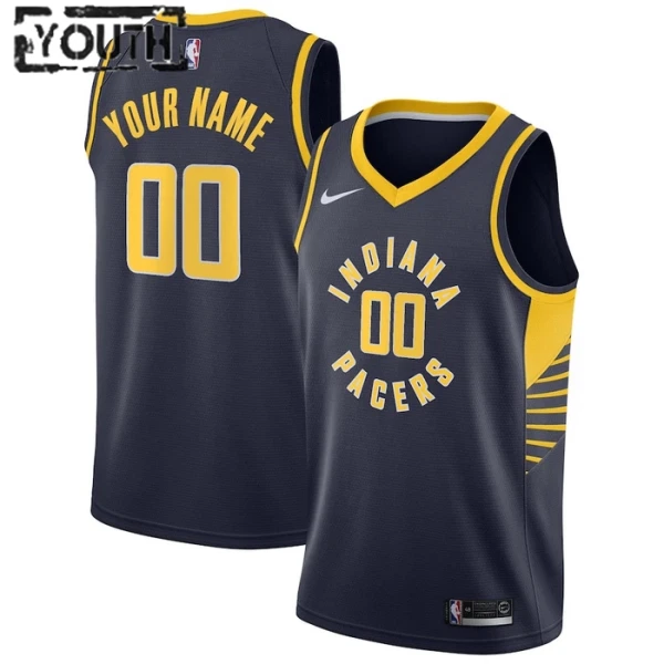 Indiana Pacers Košarkaški dres Djeca Icon Edition Swingman Prilagođeno Navy