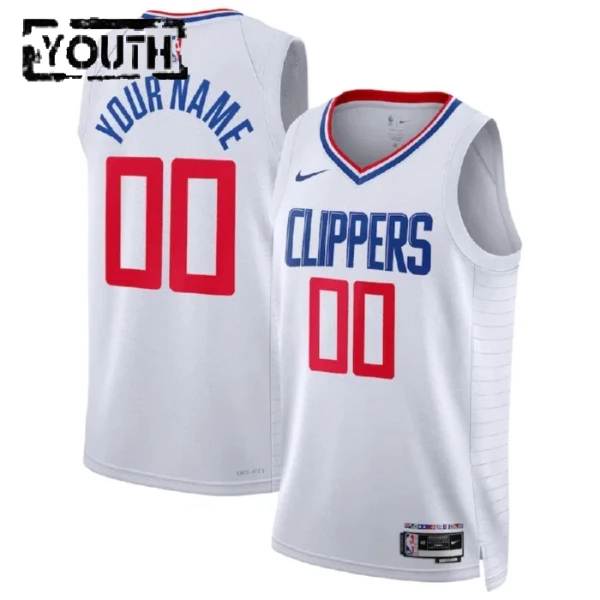 Los Angeles Clippers Košarkaški dres Djeca Association Edition Swingman Prilagođeno Bijela