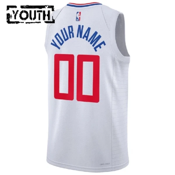 Los Angeles Clippers Košarkaški dres Djeca Association Edition Swingman Prilagođeno Bijela