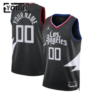 Los Angeles Clippers Košarkaški dres Djeca Statement Edition Swingman Prilagođeno Crna