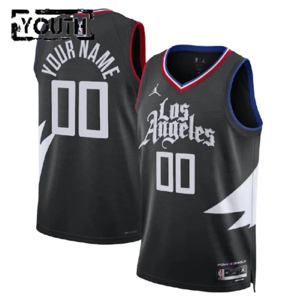 Los Angeles Clippers Košarkaški dres Djeca Statement Edition Swingman Prilagođeno Crna