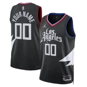 Los Angeles Clippers Košarkaški dres Statement Edition Swingman Prilagođeno Crna