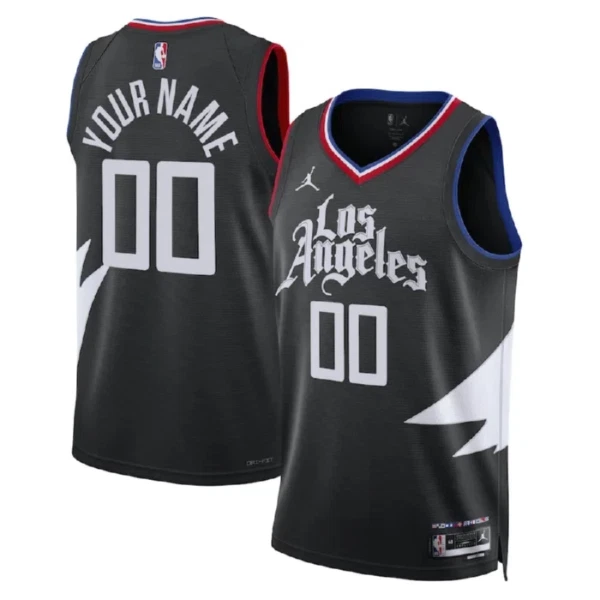 Los Angeles Clippers Košarkaški dres Statement Edition Swingman Prilagođeno Crna