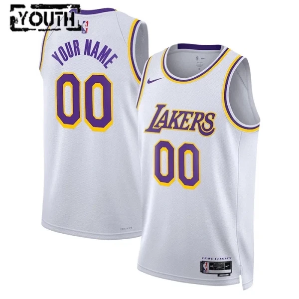 Los Angeles Lakers Košarkaški dres Djeca Icon Edition Swingman Prilagođeno Bijela