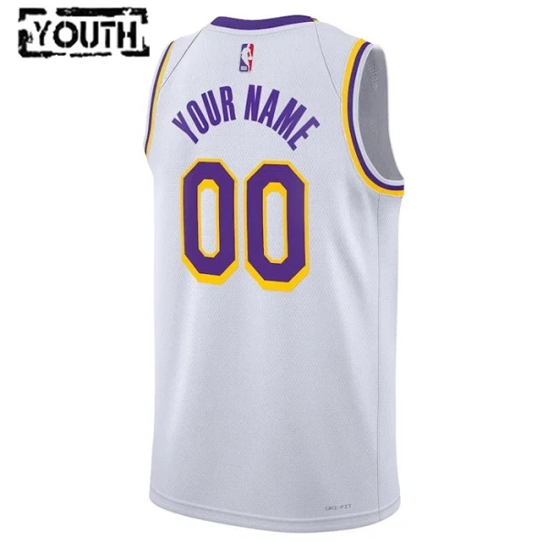 Los Angeles Lakers Košarkaški dres Djeca Icon Edition Swingman Prilagođeno Bijela