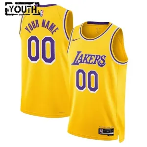 Los Angeles Lakers Košarkaški dres Djeca Icon Edition Swingman Prilagođeno Žuta