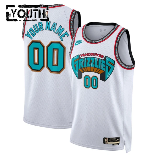 Memphis Grizzlies Košarkaški dres Djeca Classic Edition 2024/25 Swingman Prilagođeno Bijela
