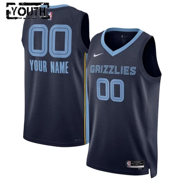 Memphis Grizzlies Košarkaški dres Djeca Icon Edition Swingman Prilagođeno Navy