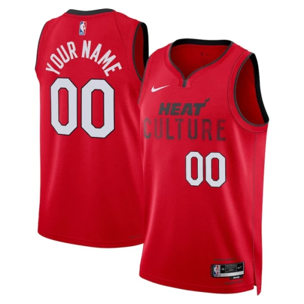 Miami Heat Košarkaški dres City Edition 2024/25 Swingman Prilagođeno Crvena