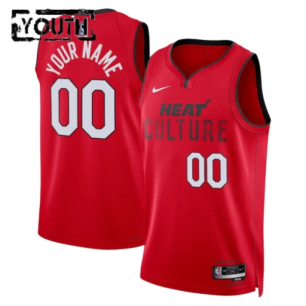 Miami Heat Košarkaški dres Djeca City Edition 2024/25 Swingman Prilagođeno Crvena