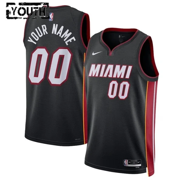 Miami Heat Košarkaški dres Djeca Icon Edition Swingman Prilagođeno Crna