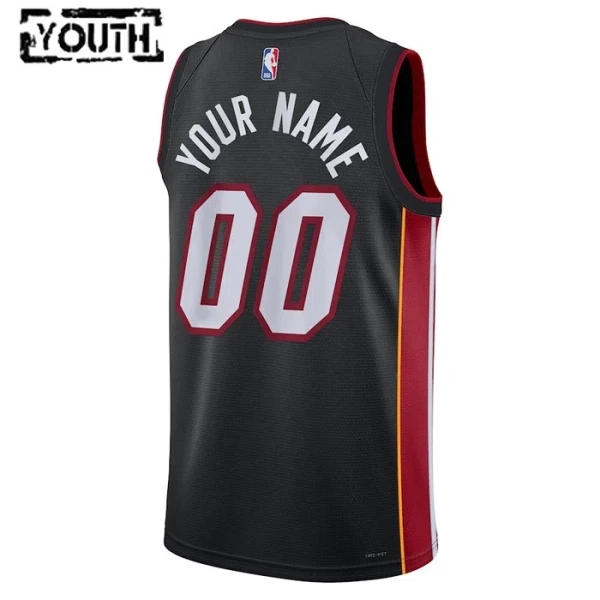 Miami Heat Košarkaški dres Djeca Icon Edition Swingman Prilagođeno Crna