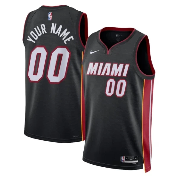 Miami Heat Košarkaški dres Icon Edition Swingman Prilagođeno Crna