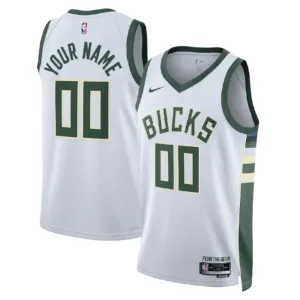 Milwaukee Bucks Košarkaški dres Association Edition Swingman Prilagođeno Bijela