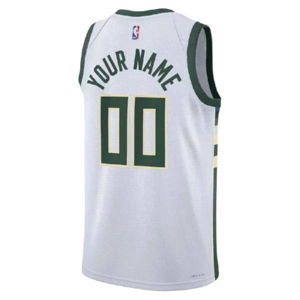 Milwaukee Bucks Košarkaški dres Association Edition Swingman Prilagođeno Bijela