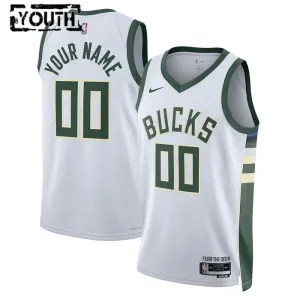 Milwaukee Bucks Košarkaški dres Djeca Association Edition Swingman Prilagođeno Bijela