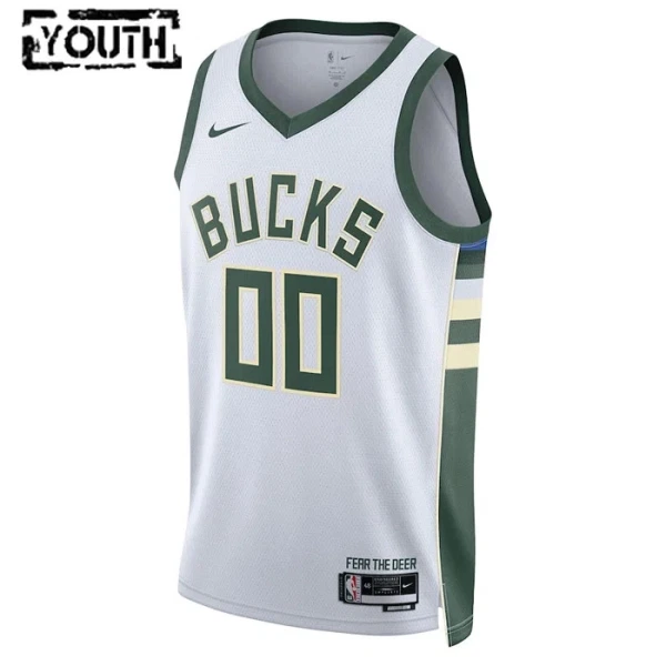 Milwaukee Bucks Košarkaški dres Djeca Association Edition Swingman Prilagođeno Bijela