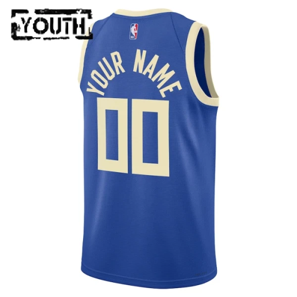Milwaukee Bucks Košarkaški dres Djeca City Edition 2024/25 Swingman Prilagođeno Plava