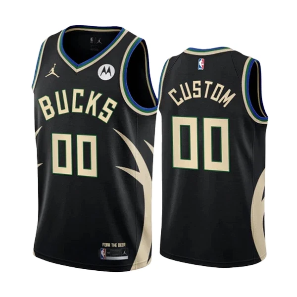 Milwaukee Bucks Košarkaški dres Statement Edition Swingman Prilagođeno Crna Milwaukee Bucks Košarkaški dres Statement Edition Swingman Prilagođeno Crna