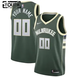 Zelena Milwaukee Bucks Košarkaški dres Djeca Icon Edition Swingman Prilagođeno