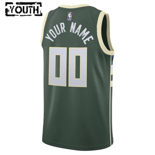 Zelena Milwaukee Bucks Košarkaški dres Djeca Icon Edition Swingman Prilagođeno