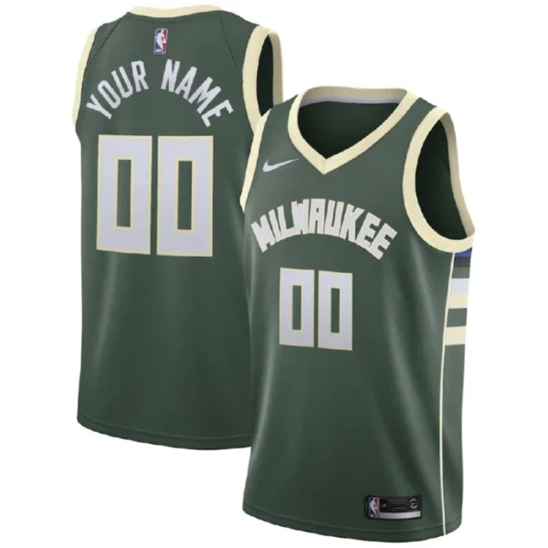 Zelena Milwaukee Bucks Košarkaški dres Icon Edition Swingman Prilagođeno