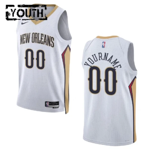 New Orleans Pelicans Košarkaški dres Djeca Association Edition Swingman Prilagođeno Bijela