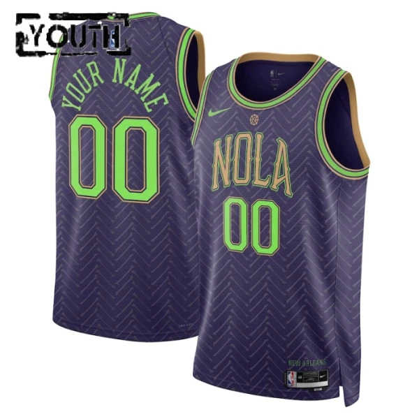 New Orleans Pelicans Košarkaški dres Djeca City Edition 2024/25 Swingman Prilagođeno Ljubičasta