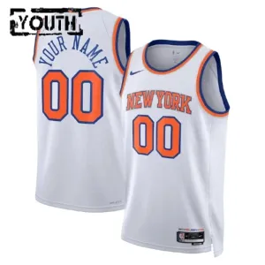 New York Knicks Košarkaški dres Djeca Association Edition Swingman Prilagođeno Bijela