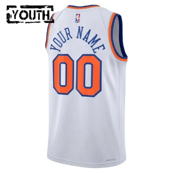New York Knicks Košarkaški dres Djeca Association Edition Swingman Prilagođeno Bijela