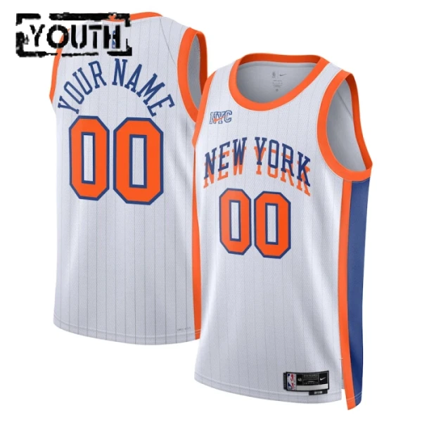New York Knicks Košarkaški dres Djeca City Edition 2024/25 Swingman Prilagođeno Bijela