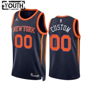 New York Knicks Košarkaški dres Djeca Statement Edition Swingman Prilagođeno Navy New York Knicks Košarkaški dres Djeca Statement Edition Swingman Prilagođeno Navy