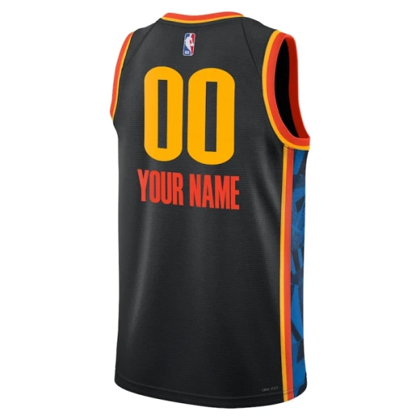 Oklahoma City Thunder Košarkaški dres City Edition 2024/25 Swingman Prilagođeno Crna