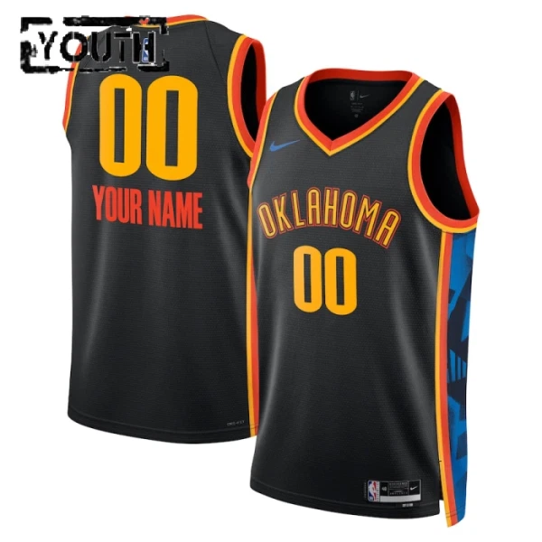 Oklahoma City Thunder Košarkaški dres Djeca City Edition 2024/25 Swingman Prilagođeno Crna