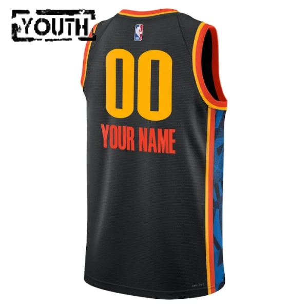 Oklahoma City Thunder Košarkaški dres Djeca City Edition 2024/25 Swingman Prilagođeno Crna