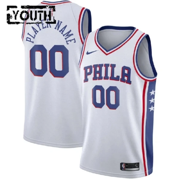 Philadelphia 76ers Košarkaški dres Djeca Association Edition Swingman Prilagođeno Bijela