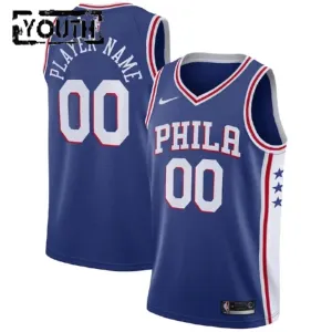 Philadelphia 76ers Košarkaški dres Djeca Icon Edition Swingman Prilagođeno Plava