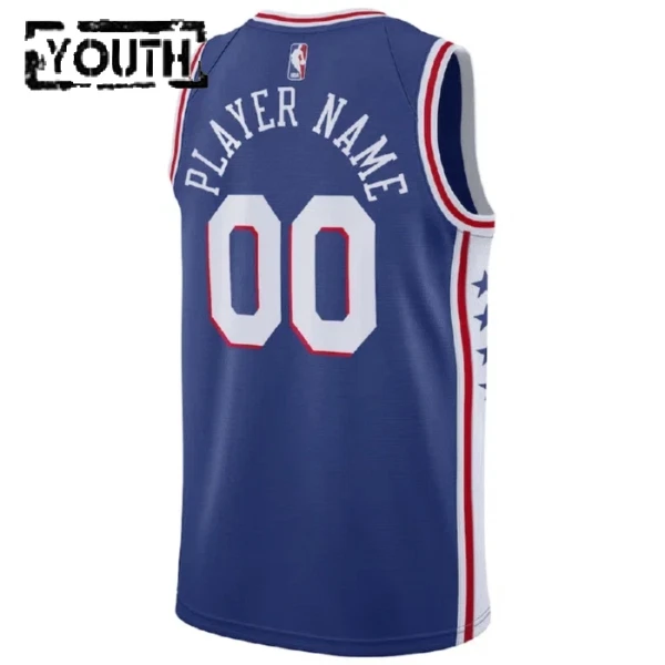 Philadelphia 76ers Košarkaški dres Djeca Icon Edition Swingman Prilagođeno Plava