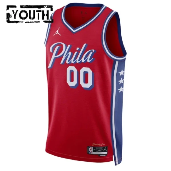 Philadelphia 76ers Košarkaški dres Djeca Statement Edition Swingman Prilagođeno Crvena