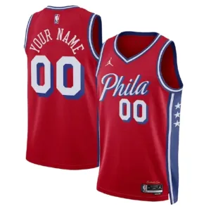 Philadelphia 76ers Košarkaški dres Statement Edition Swingman Prilagođeno Crvena
